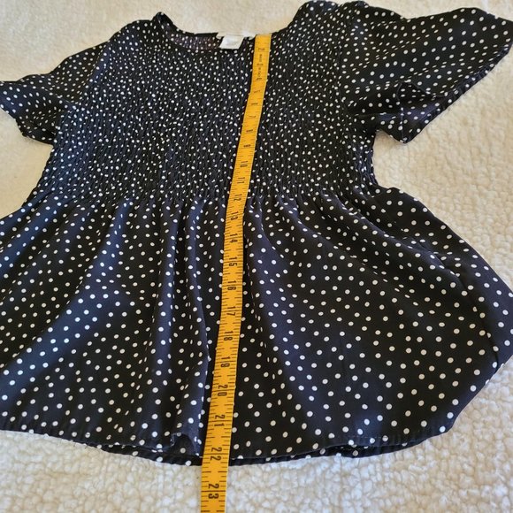 URBAN Romantics Black White Polka Dot Top M - Picture 6 of 8